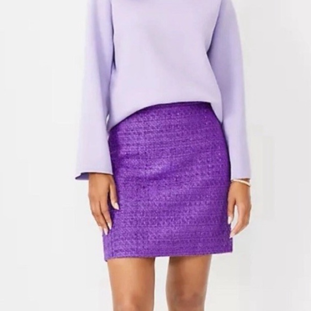 Ann Taylor Petite Tweed A-line Skirt